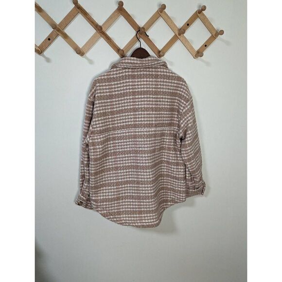 NWT Jade & Ivory Neutral Jacquard Mauve Plaid Shacket Jacket - Size M - Picture 3 of 8